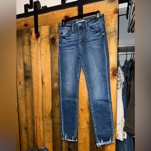 KanCan Distressed Skinny Jeans in Medium Blue Wash